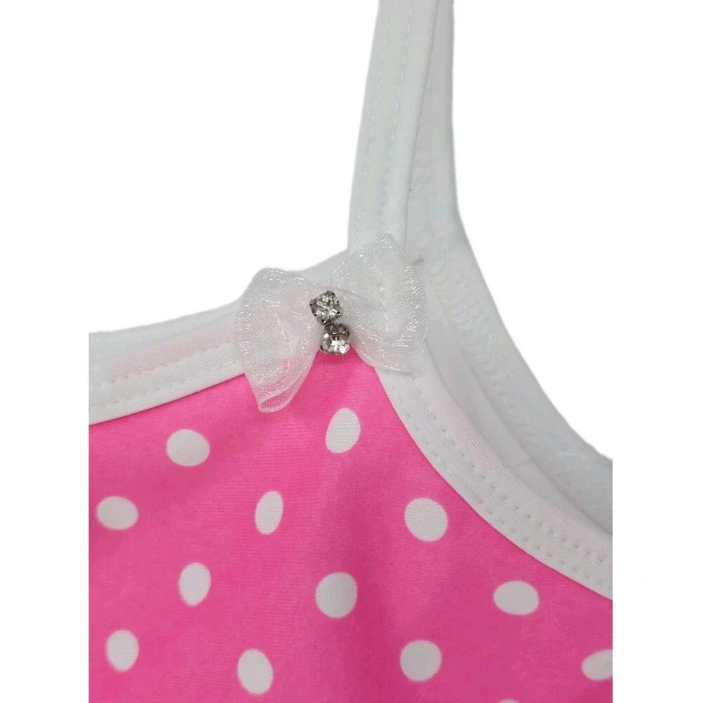 Duck Crossing Girls Ballet Skirted Tank Tutu Leotard Dress 1pc Bling Bows Tulle